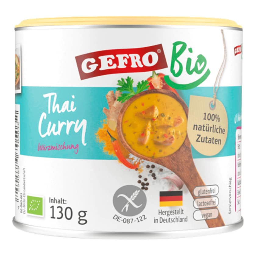 Gefro Bio Thai Curry Würzmischung glutenfrei 130g